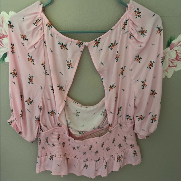 Nordstrom brand AFRM CROP like top spring size Medium pink - Picture 5 of 7